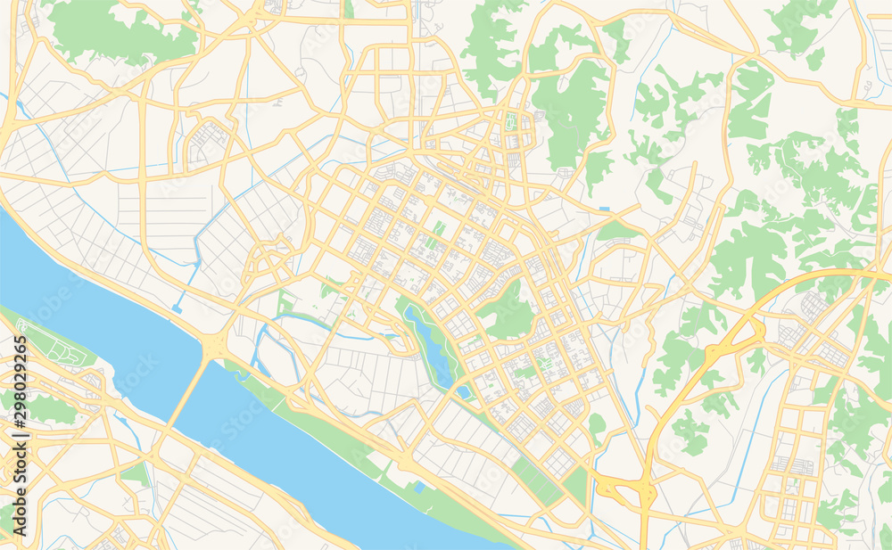 Printable street map of Goyang, South Korea