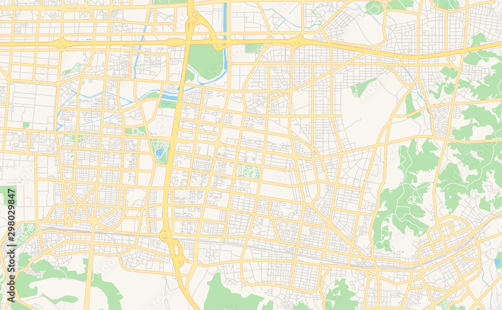 Printable street map of Bucheon, South Korea
