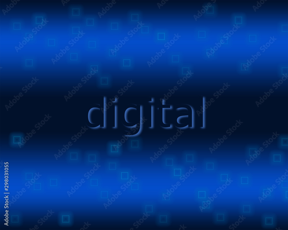 digitalisierung - hinterund in schwarz blau mit quadraten, leuchtend digitalisierung - hinterund in schwarz blau mit quadraten, leuchtend