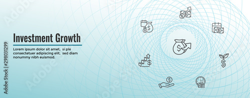 Banking, Investments and Growth Icon Set - Dollar Symbols, etc