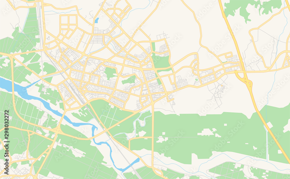 Printable street map of Pyeongtaek, South Korea Stock Vector Adobe Stock