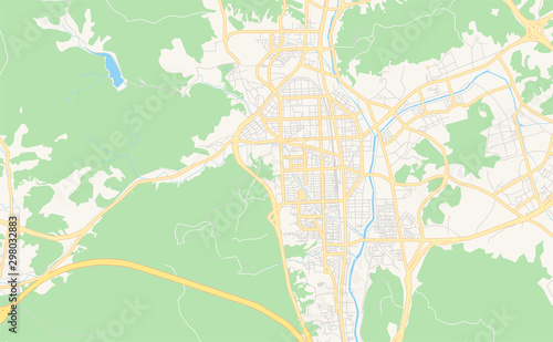 Printable street map of Uijeongbu  South Korea