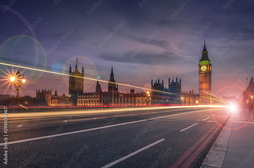 Long exposure of Big Ben in London