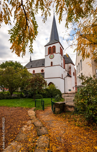 Scenic view of St. Antonius gothic church in Trier, Germany