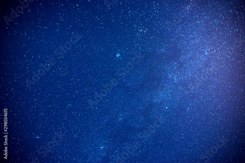 Night blue sky and star background.Starry Night Sky. with grain and select white balance