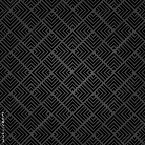 Seamless background for your designs. Modern vector dark ornament. Geometric abstract black pattern