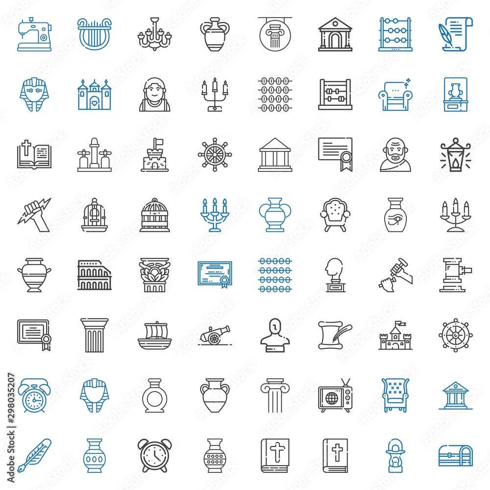 antique icons set antique icons set