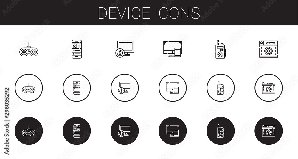 device icons set device icons set