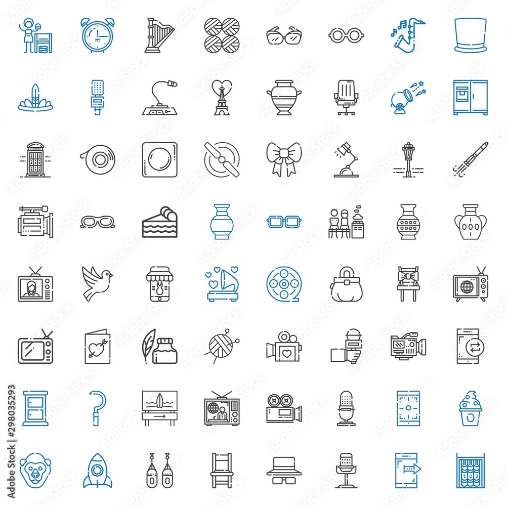 retro icons set retro icons set