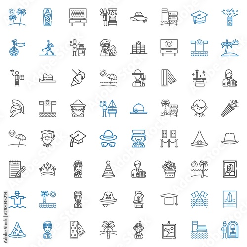 hat icons set