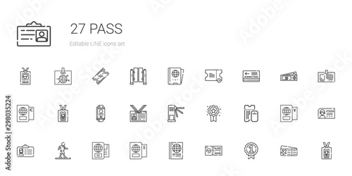 pass icons set