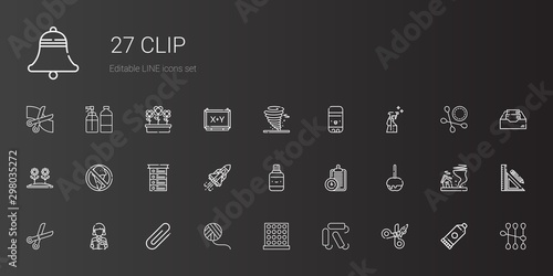 clip icons set