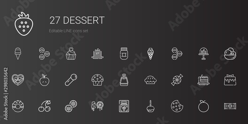 dessert icons set