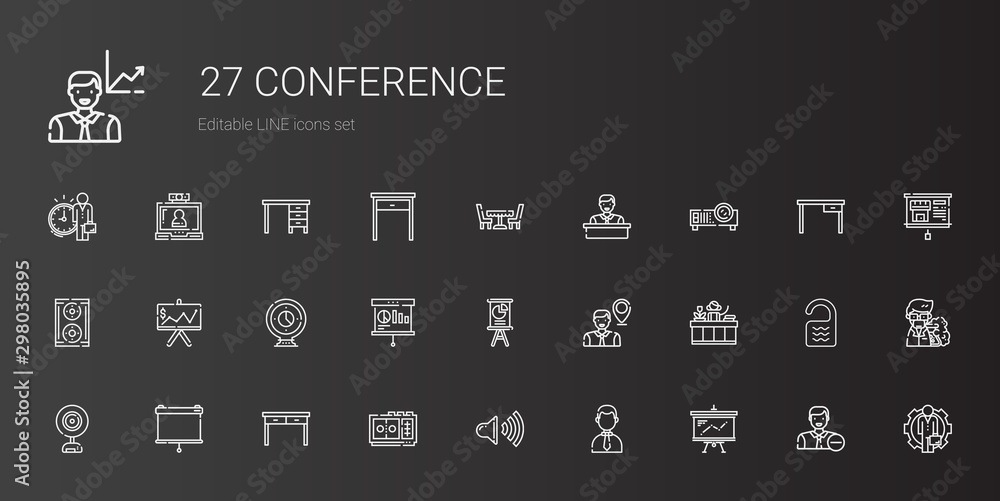 conference icons set conference icons set