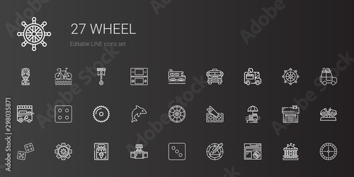 wheel icons set