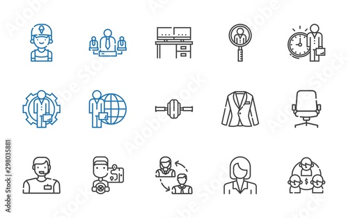 employee icons set