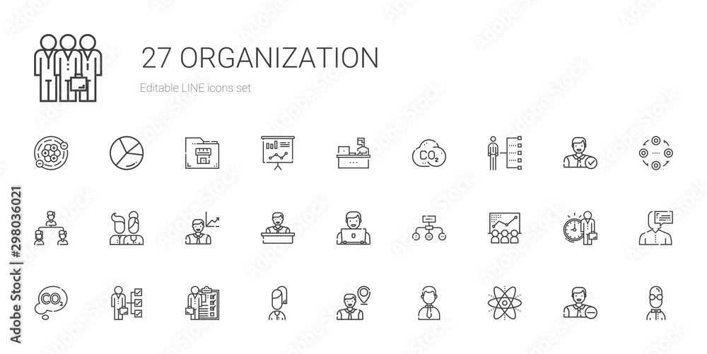 organization icons set