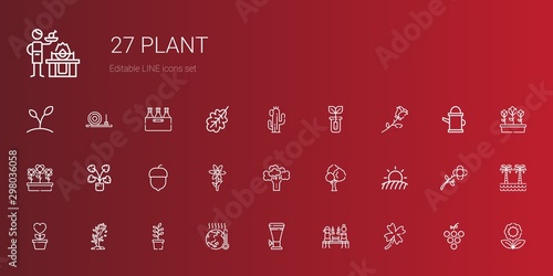 plant icons set