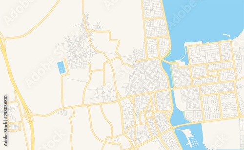Printable street map of Qatif, Saudi Arabia photo