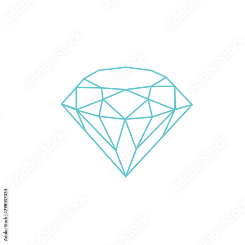 Big diamond icon vector illustration.