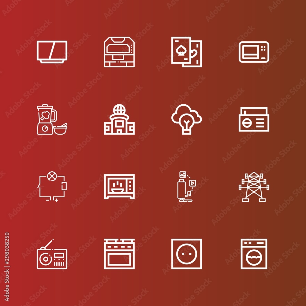 Editable 16 electrical icons for web and mobile Editable 16 electrical icons for web and mobile