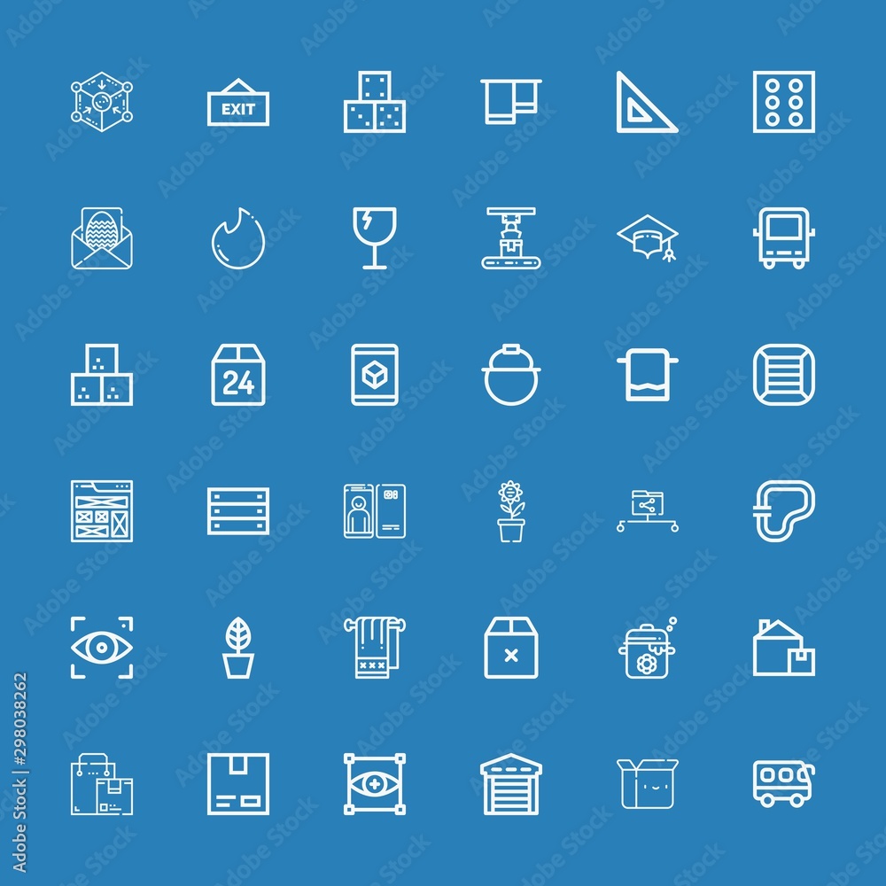 Editable 36 square icons for web and mobile Editable 36 square icons for web and mobile