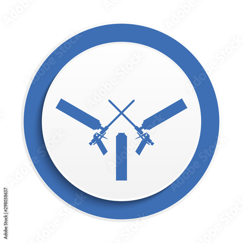 Mounting foam gun symbol. Construction tool equipment logo.
