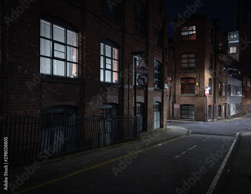 City of Manchester Backstreets at Night 