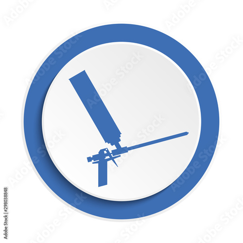 Mounting foam gun symbol. Construction tool equipment logo.