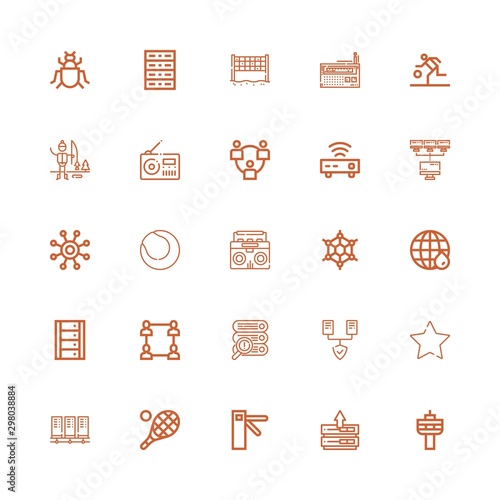 Editable 25 net icons for web and mobile