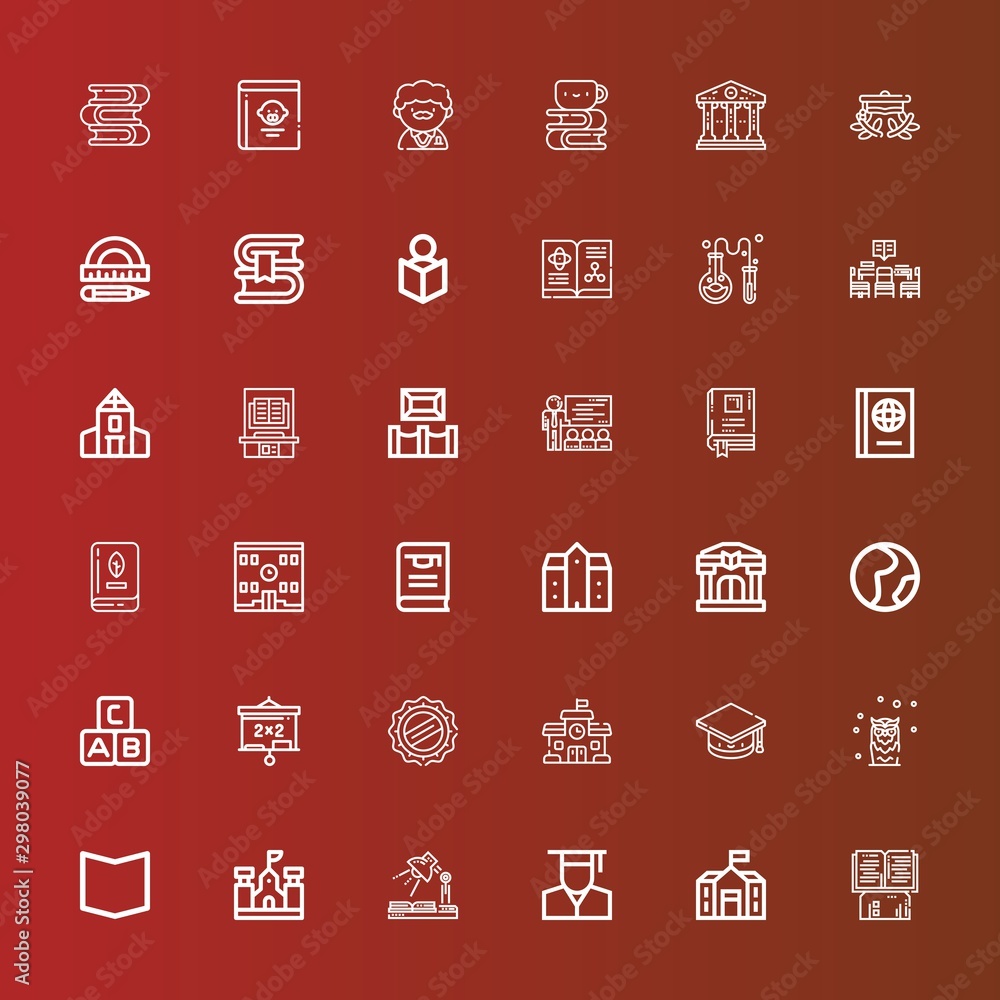Editable 36 university icons for web and mobile Editable 36 university icons for web and mobile