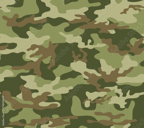  Camouflage military green seamless vector pattern for printing clothes, fabrics. modern.