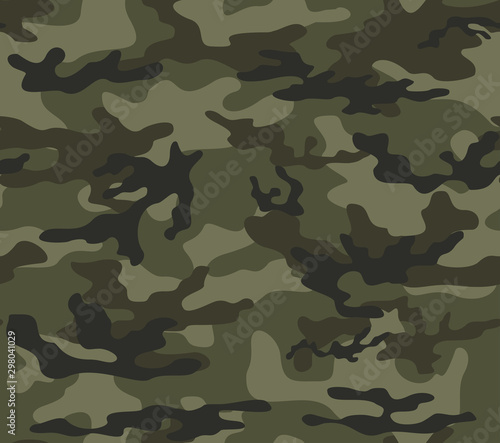  Camouflage pattern seamless on a green background. vector.