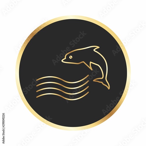 Swimming Dolphin Icon For Your Design,websites and projects.