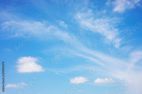 Fototapeta Naklejka Na Ścianę i Meble -  Blue sky background and white clouds soft focus, and copy space