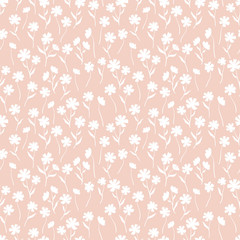 Fototapete Kleine Blumenmuster Niedliche Streublumen im Ditsy Stil  © TALVA
