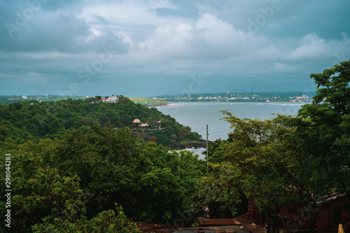 A landscape view seen during monsoon from Fort Aguada in Goa