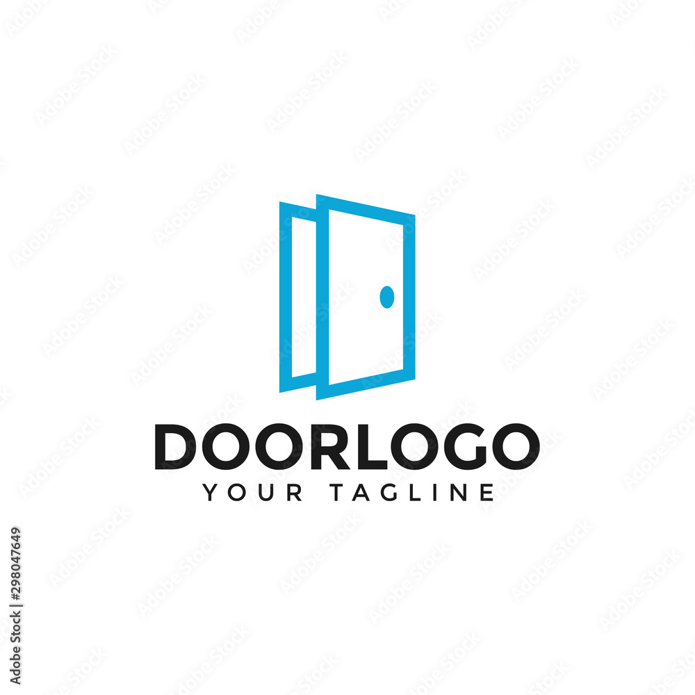 Simple Door Line Logo Design Template Simple Door Line Logo Design Template