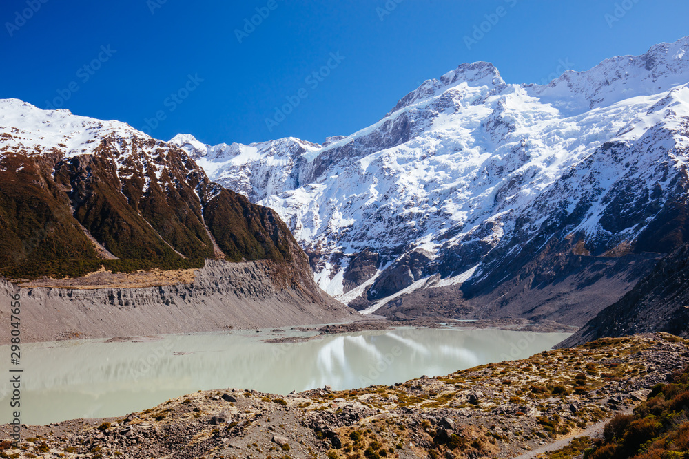 Obraz premium Hooker Valley Track Mt Cook New Zealand