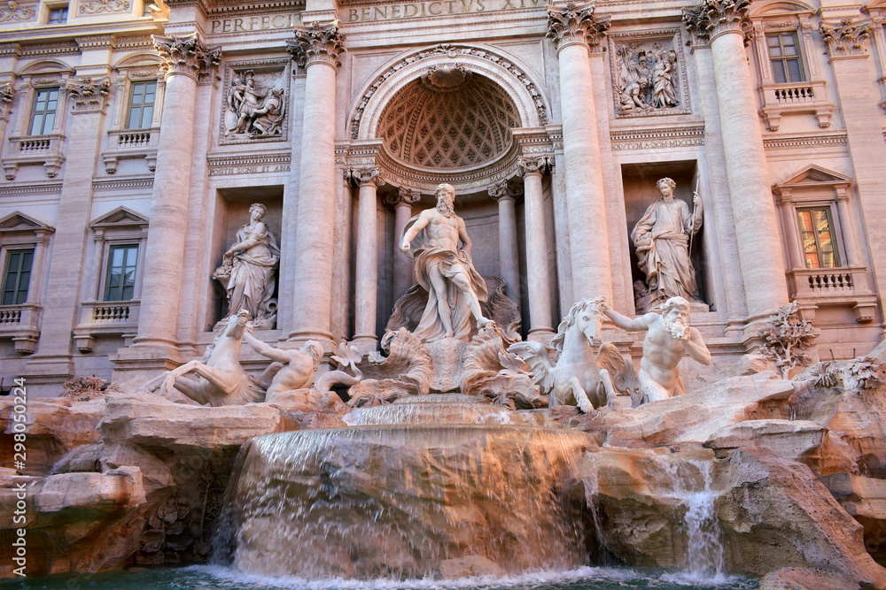 Fontana di Trevi at sunset. Rome, Italy. Fontana di Trevi at sunset. Rome, Italy.