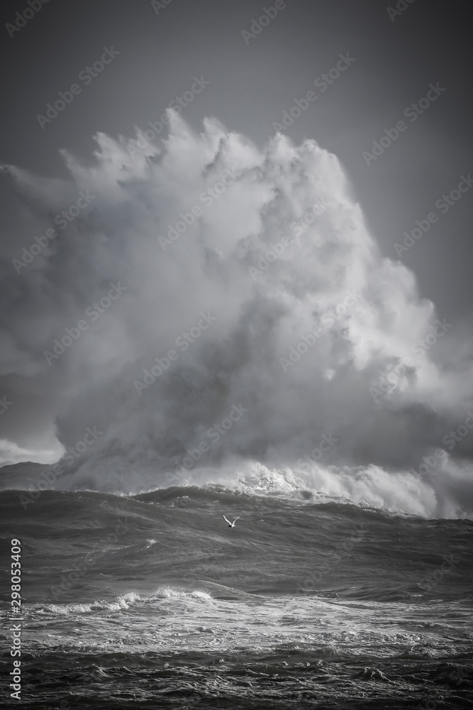 Tempête océan, vagues puissantes, grosse houle, risque submersion, grande marée