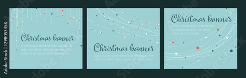 Set of christmas Inline/Medium Rectangle banner templates