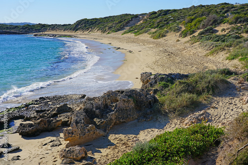 View of the Shoalwater Island Marine Park on the Indian Ocean near Rockingham in Western Australia photo