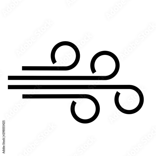 Air flow vector pictogram
