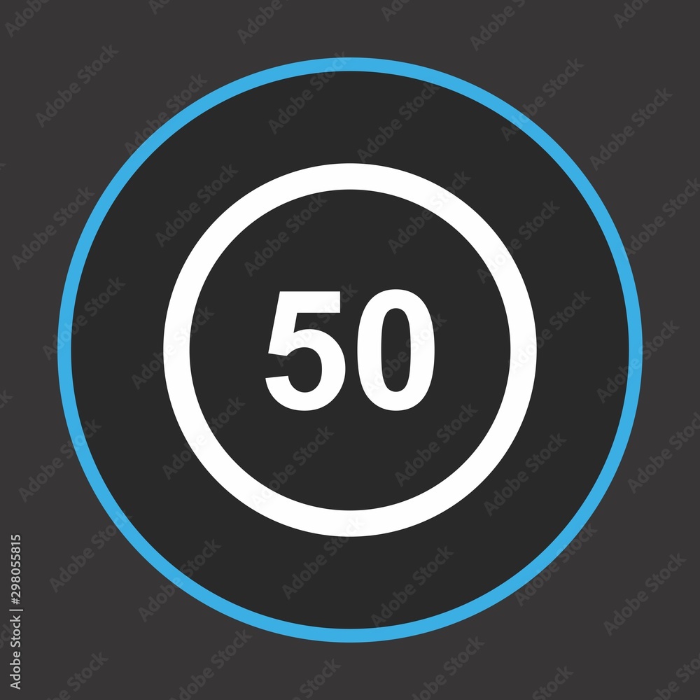 Speed Limit 50 Icon For Your Design,websites and projects. Speed Limit 50 Icon For Your Design,websites and projects.