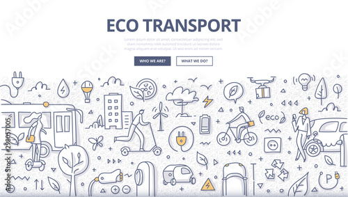 Eco Transport Doodle Concept