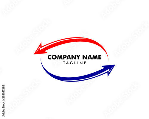 Two Arrows Air Conditioning and Heating Logo Template Design