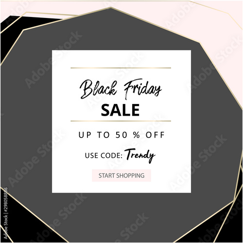 Black Friday  autumn elegant collection trendy chic gold blush background for social media, advertising, banner, invitation card, fashion header, business 