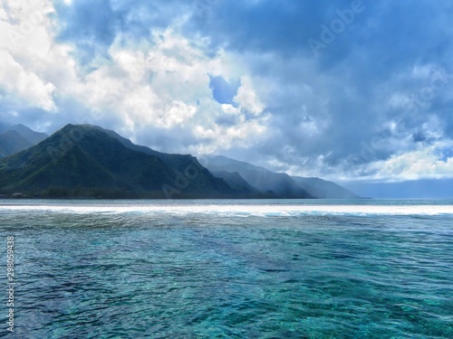 exploring tropical island of tahiti