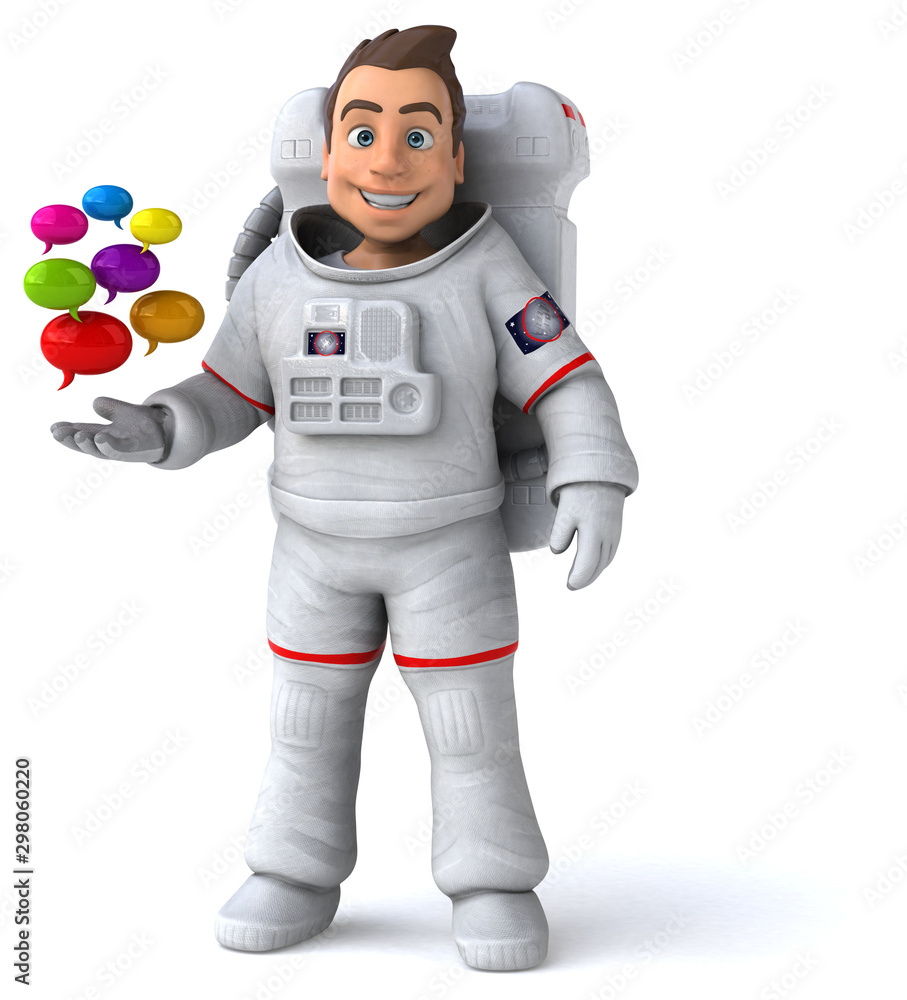 Fun astronaut - 3D Illustration Fun astronaut - 3D Illustration